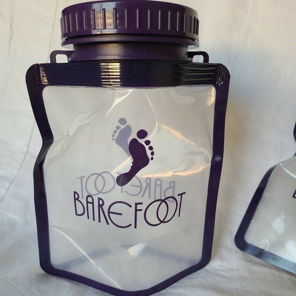 2 x Reusable Portable Beverage Snack Storage Jar Pouches Camping Space Saving - Picture 3 of 11